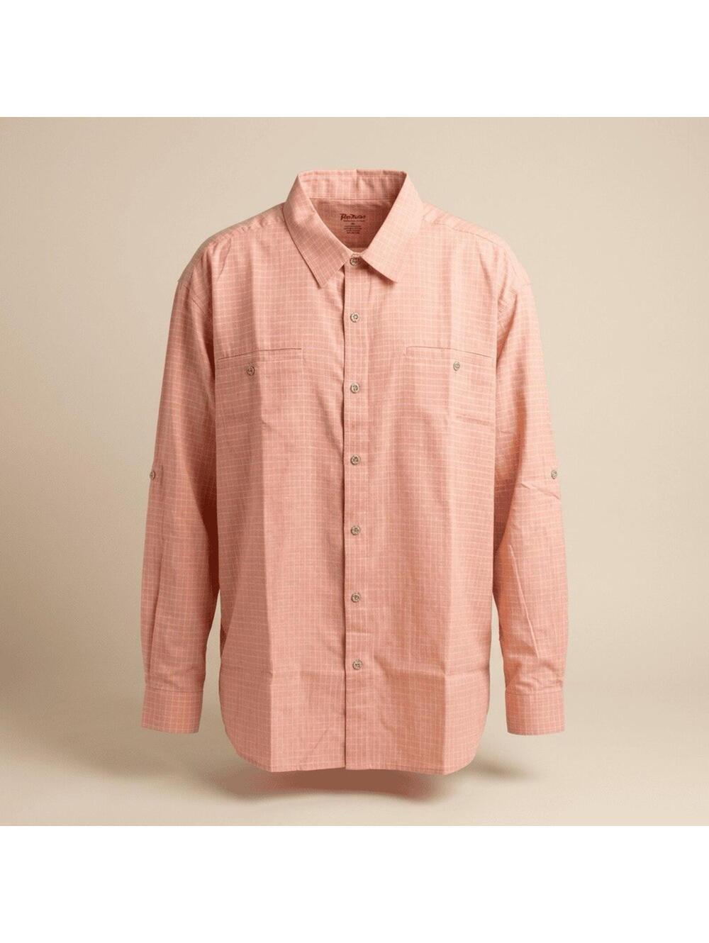 Rail Riders Sundowner Shirt Coral Long Sleeve Button Up Mens 2X NWOT Outdoors